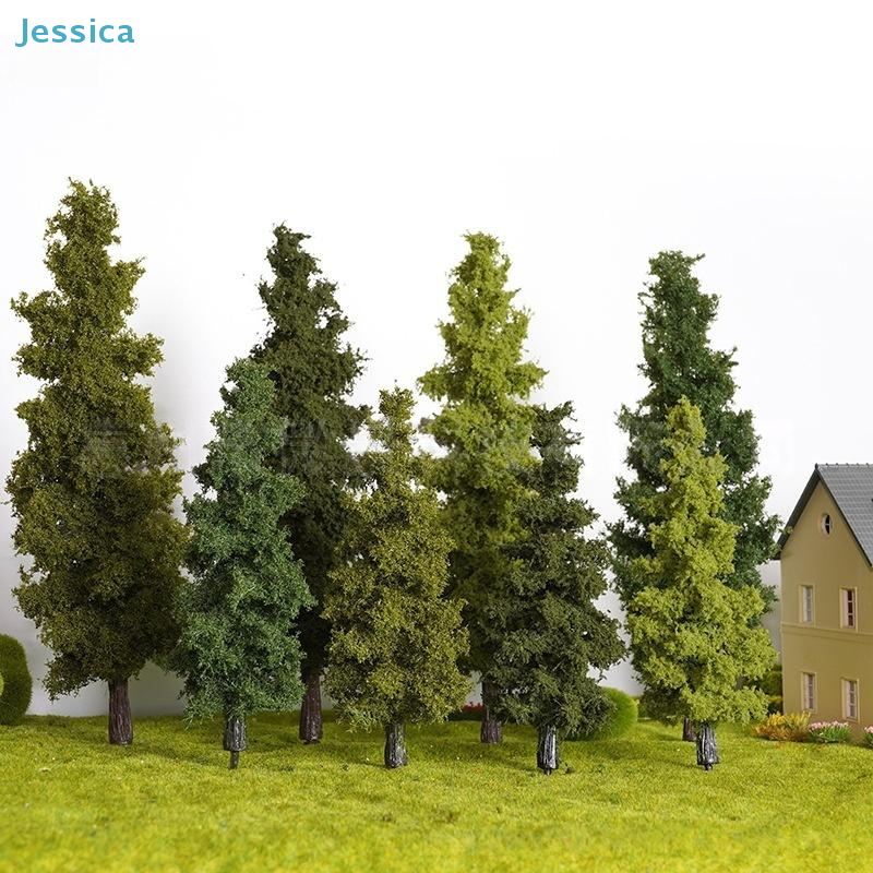 Model Kit Train - ♥14-21cm Miniature Pine Tree Set:Realistic Model