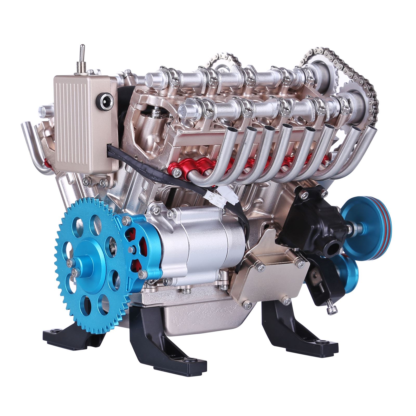Model Kit Engine V8 - 500+Pcs DIY V8 Engine Model Metal