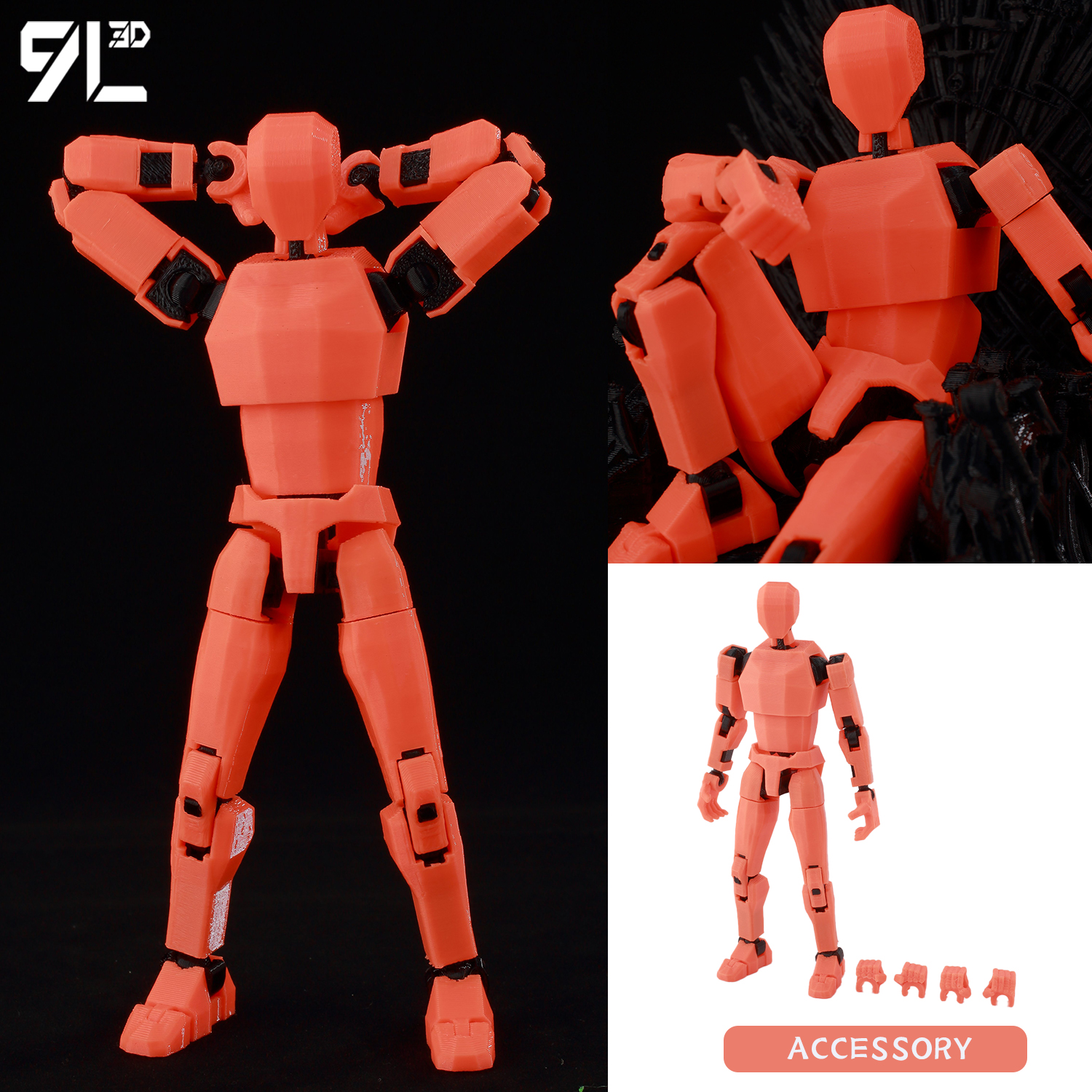 Model Kit Robot - 9L 3D Printed Articulated Dummy13 Lucky13