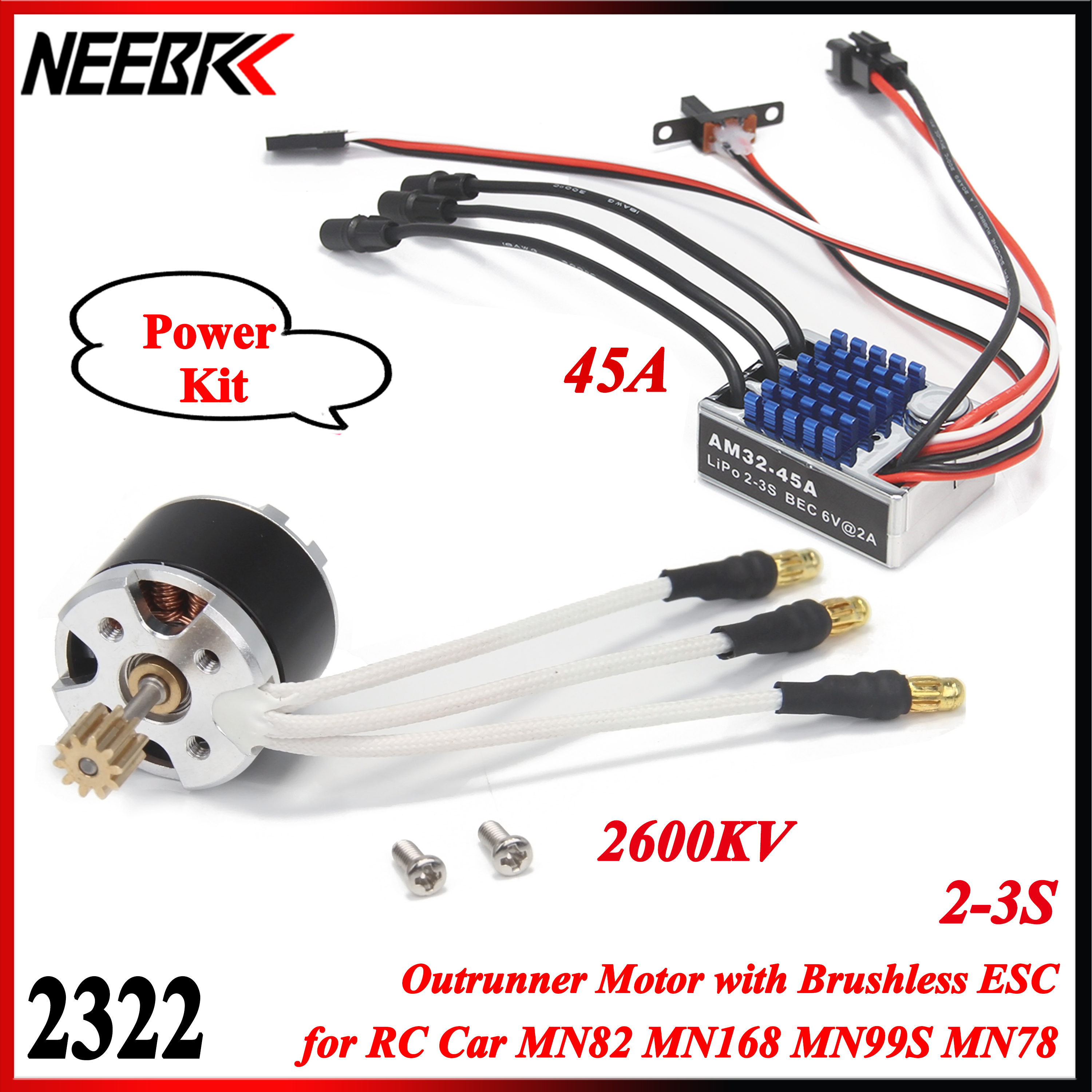 Model Kit Motor - NEEBRC 2322 2600KV Outrunner Motor AM32