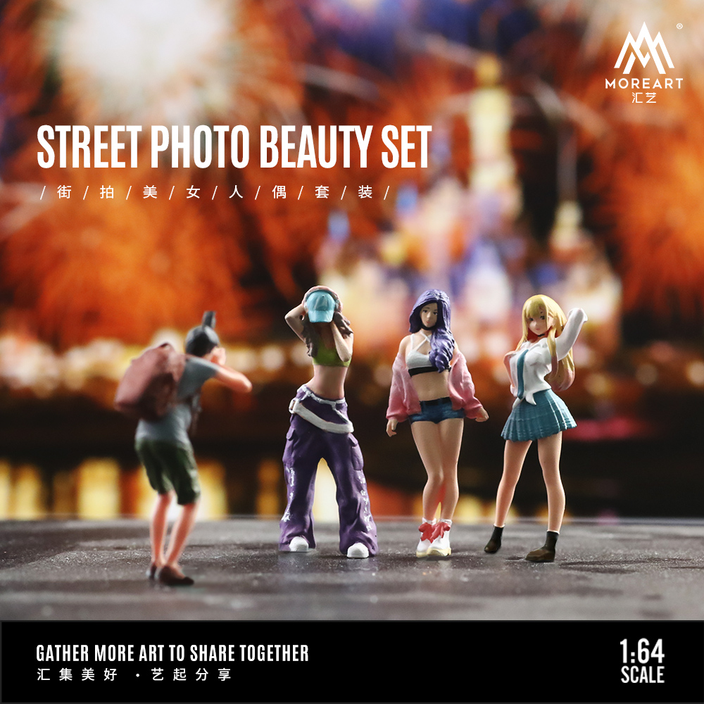 Model Kit Game - More Art 1:64 Action Figure Set,Street