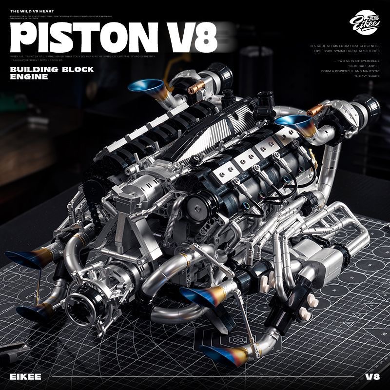 MOC Supercar V8 Engine Buildin - đánh giá và giá Model Kit Engine V8