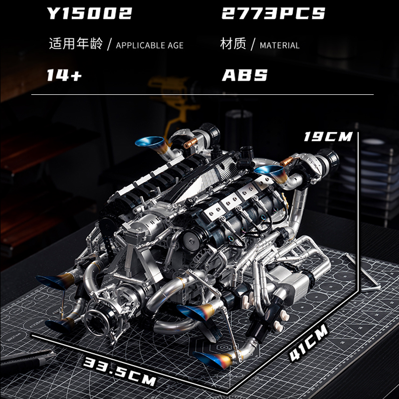 MOC Supercar V8 Engine Buildin - đánh giá và giá Model Kit Engine V8