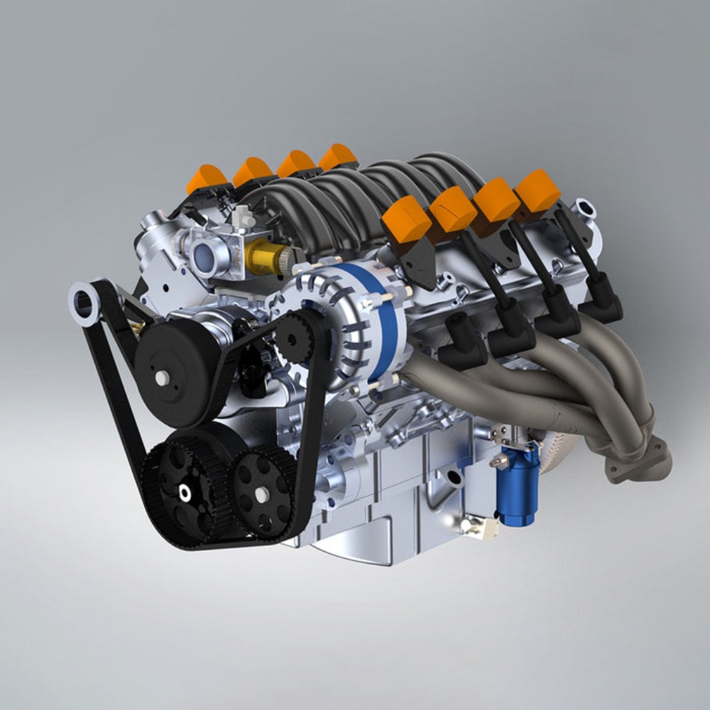 CISON V8 Engine LS-52 52CC 1/5 - đánh giá và giá Model Kit Engine V8
