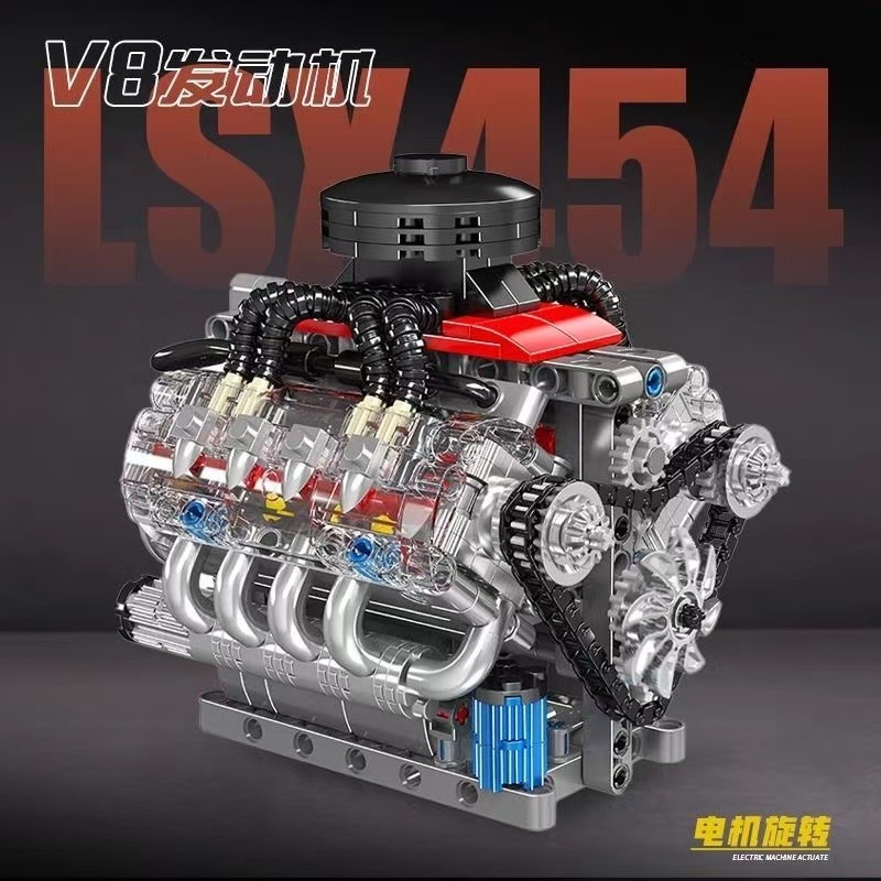 Mould King 10171 LSX454 V8 Eng - đánh giá và giá Model Kit Engine V8