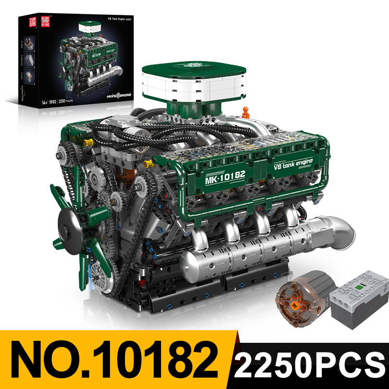 Mould King 10182 V8 Tank Engin - đánh giá và giá Model Kit Engine V8