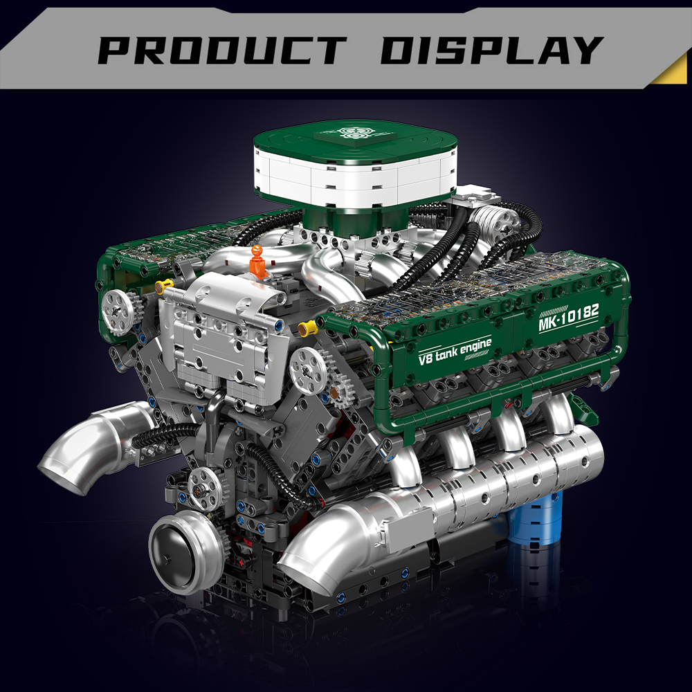 Mould King 10182 V8 Tank Engin - đánh giá và giá Model Kit Engine V8