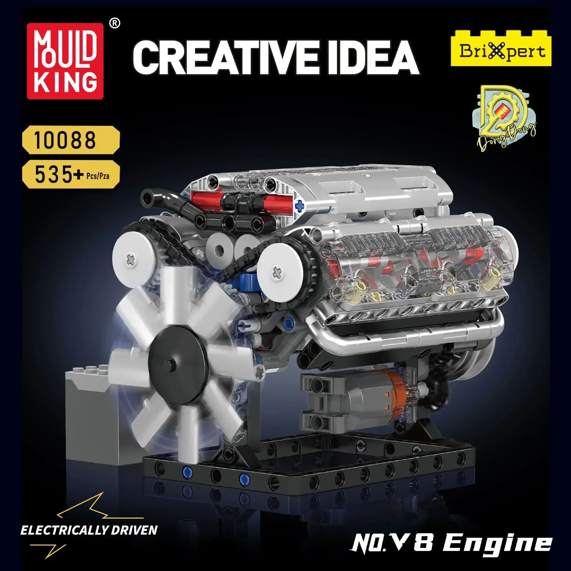 Mould King V8 Engine Building  - đánh giá và giá Model Kit Engine V8