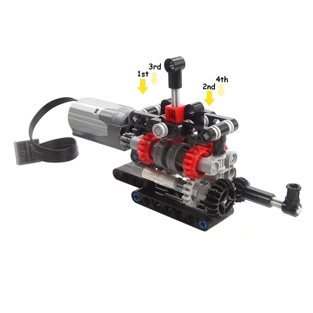 MOC High-tech 4 Speeds Gearbox - đánh giá và giá Model Kit Motor