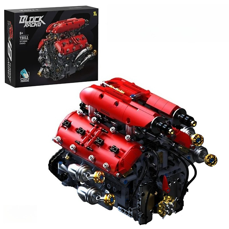T5011 1370pcs Simulation V8 Tu - đánh giá và giá Model Kit Engine V8
