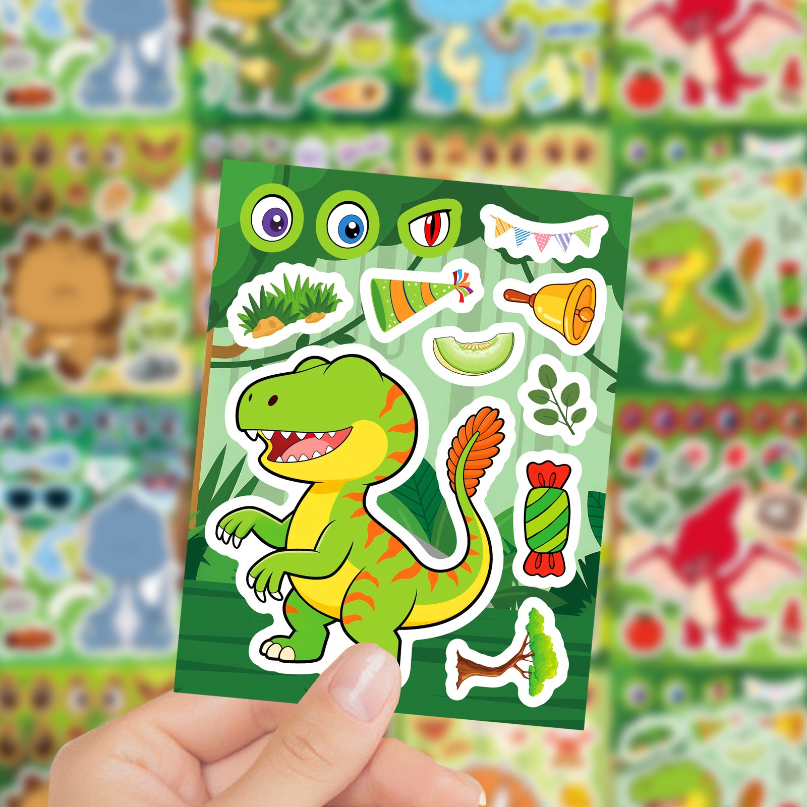 8/16Sheets DIY Make-a-Face Din - đánh giá và giá Model Kit Dinosaur
