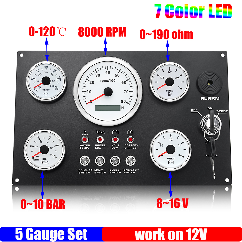 ZMFJH Boat Yacht 5 Gauge Set I - đánh giá và giá Panel Line Marker