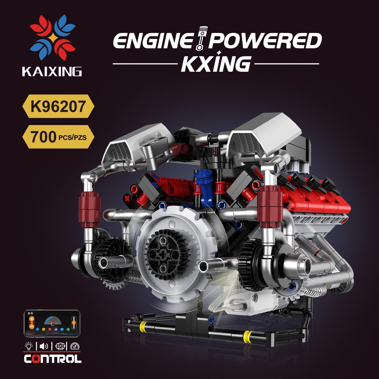 K96207 F40LM Model 700pcs Buil - đánh giá và giá Model Kit Engine V8